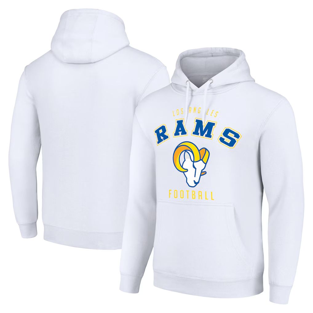 Men 2026 NFL Los Angeles Rams white Hoodie hooded style 01